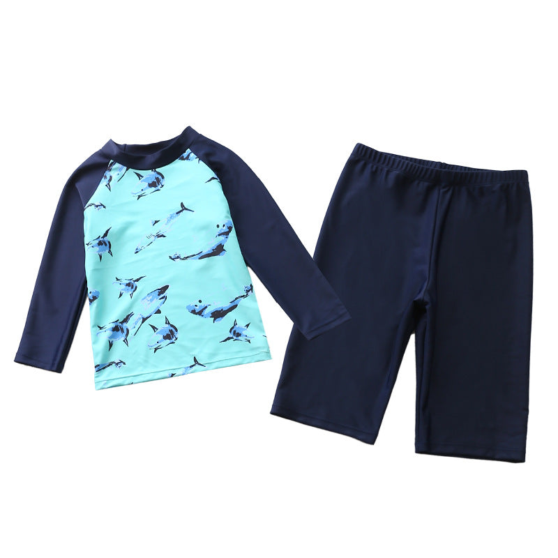 Boys' Long-Sleeve Floral Swimsuit (2)
