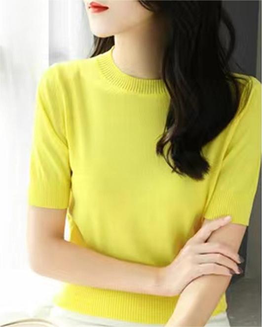 Women's Short-Sleeve Knit Top