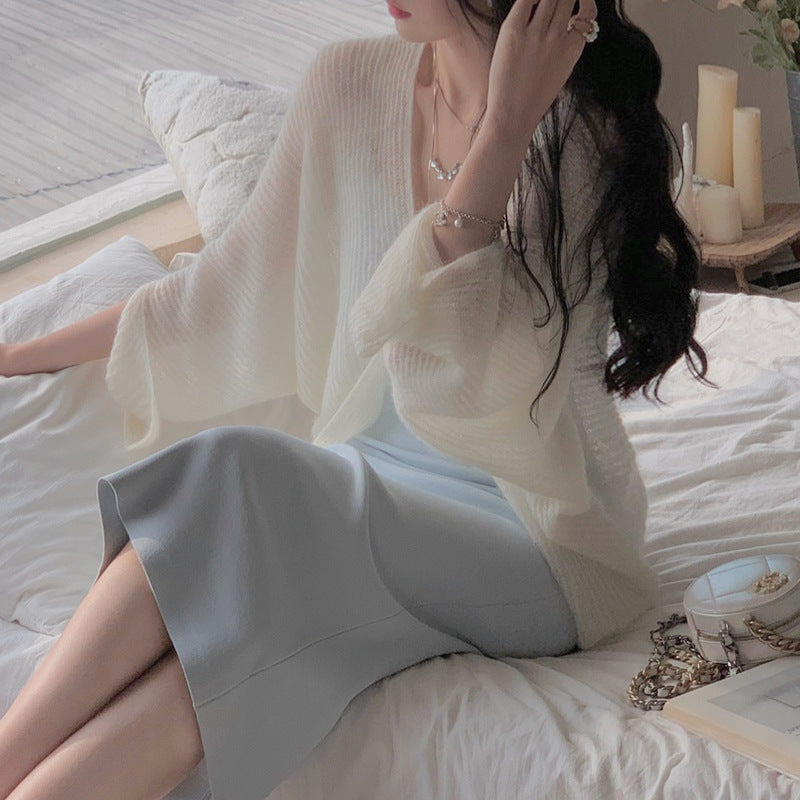 Women's Short-Sleeve Cardigan Top