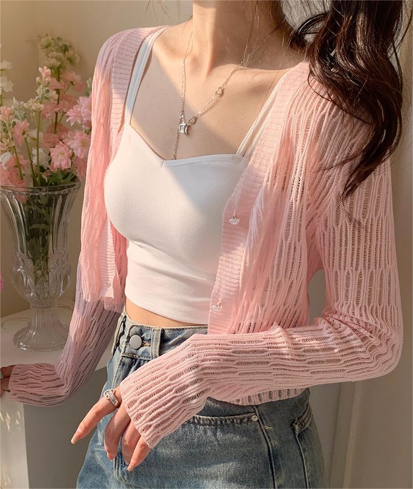 Women's Short-Sleeve Cardigan Top (2)