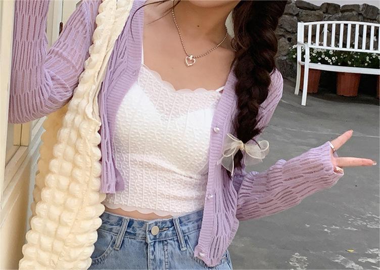 Women's Short-Sleeve Cardigan Top (2)