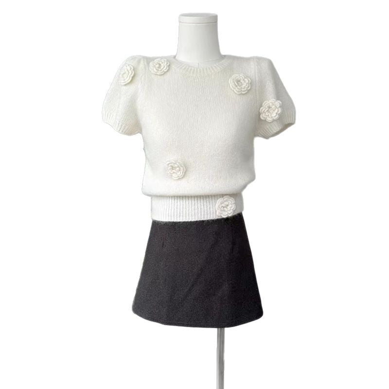 Women's Short-Sleeve Cardigan Top (6)