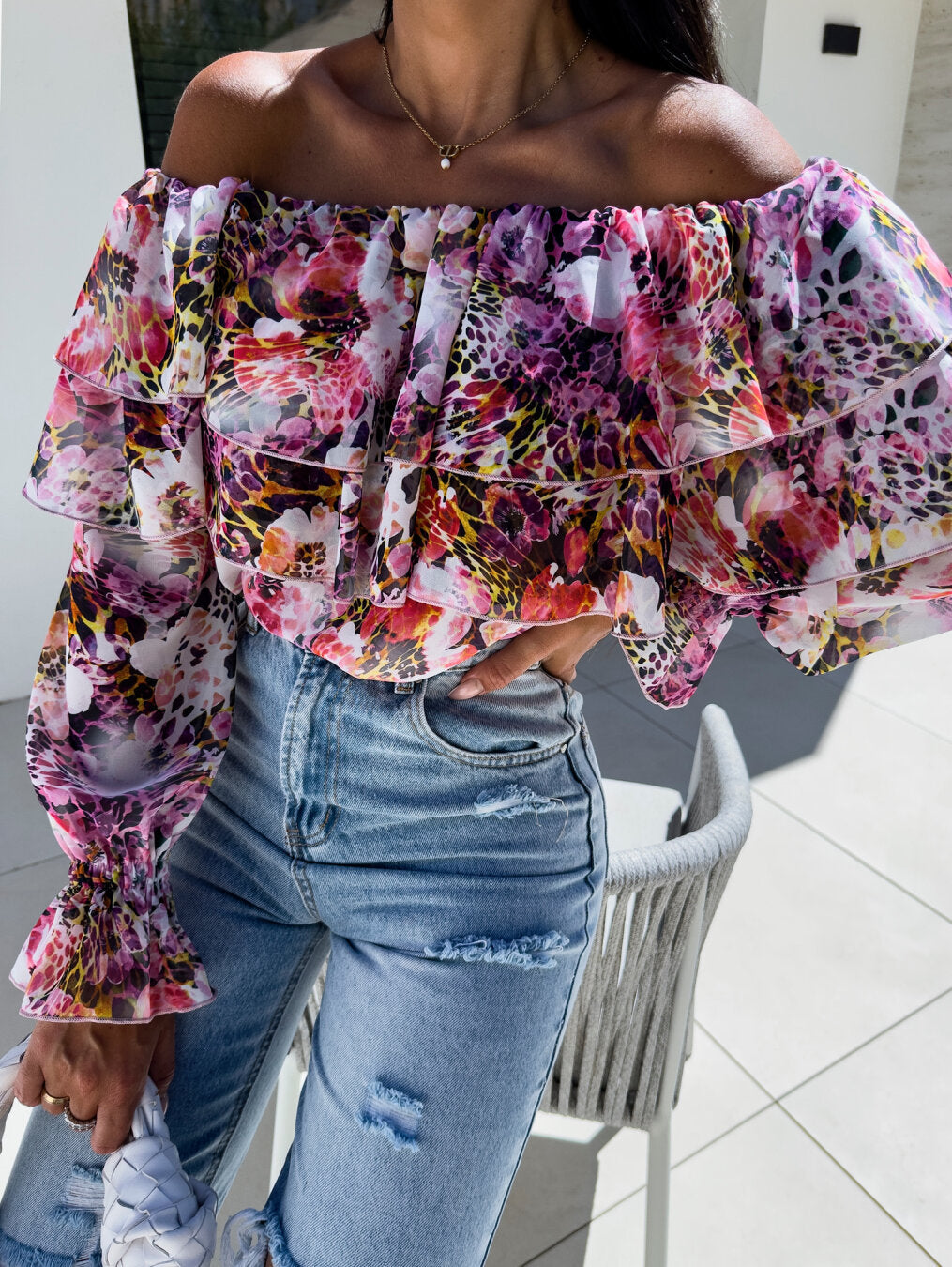 Women's Floral Lace Top (4)