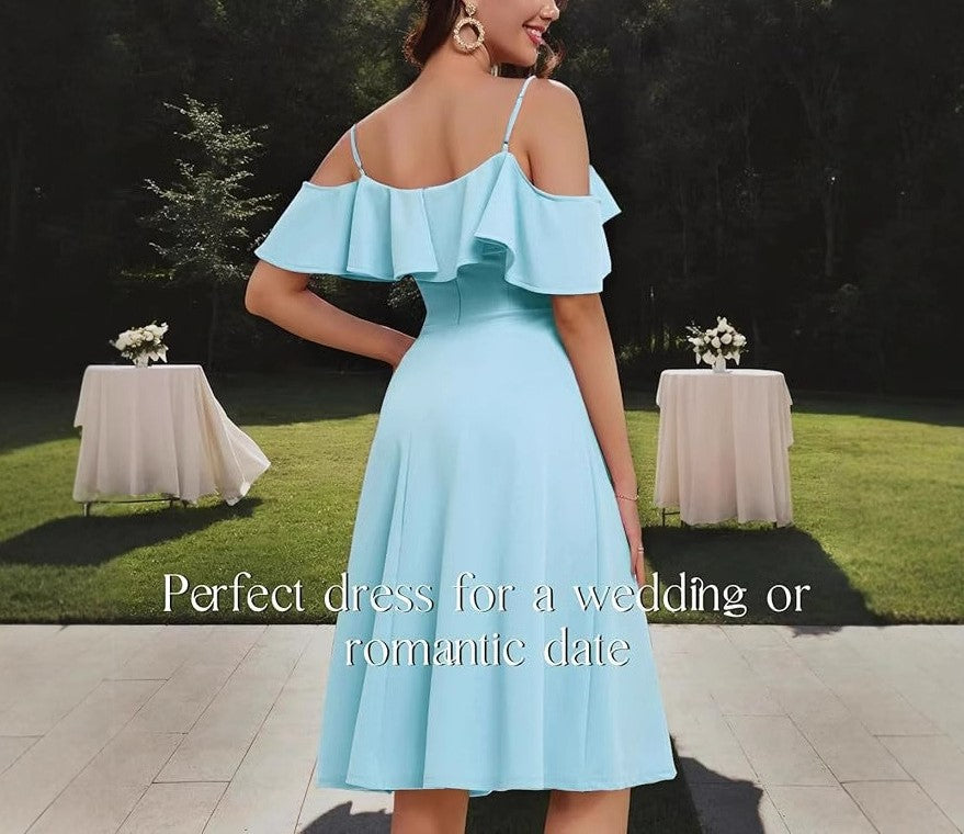 2025 New Suspender Mini Dress – Elegant Solid Color Short Skirt for Banquet & Party Wear