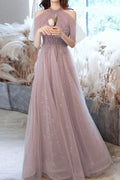 Elegant Champagne Evening Dress – 2025 Spring Banquet Collection | Sophisticated Bridesmaid & Host Gown