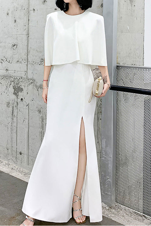 2025 Elegant White Evening Dress for Women – High-End Summer Banquet Gown | Simple, Noble & Refined