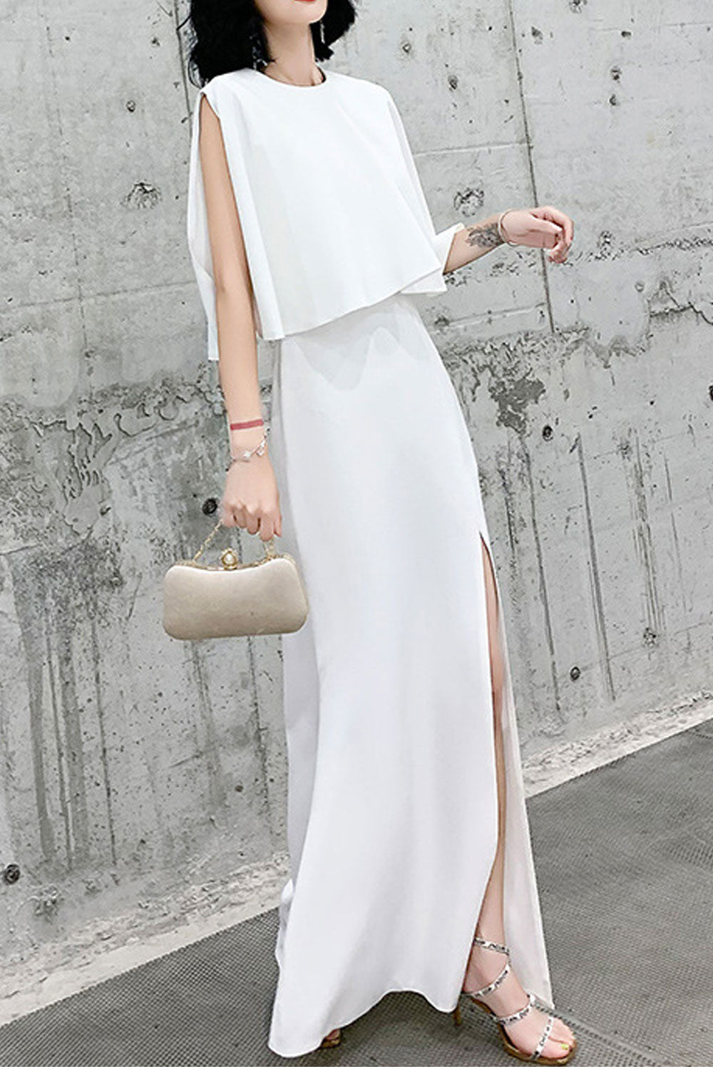 2025 Elegant White Evening Dress for Women – High-End Summer Banquet Gown | Simple, Noble & Refined
