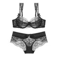 Women's Ultra-Thin Lace Large Size Girl Bra with Bow Breathable and Tempting Bra Set