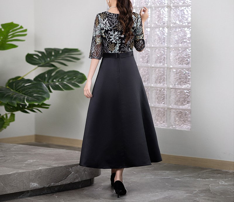 2025 New Elegant Evening Dress Skirt – Princess Style, Artistic Temperament Gown for Women | Annual Meeting, Dinner Party, Host