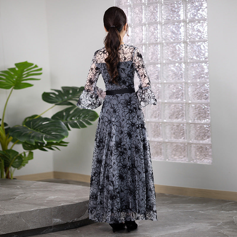 Elegant Long Evening Dress for Women – Slim Fit Banquet & Performance Gown for Adult Chorus or Formal Events