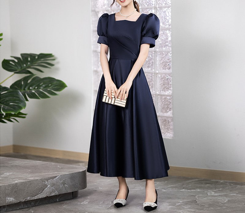 New French Evening Dress for Women – Elegant Banquet Party Gown, Temperament Host Outfit, Daily Chic Wear