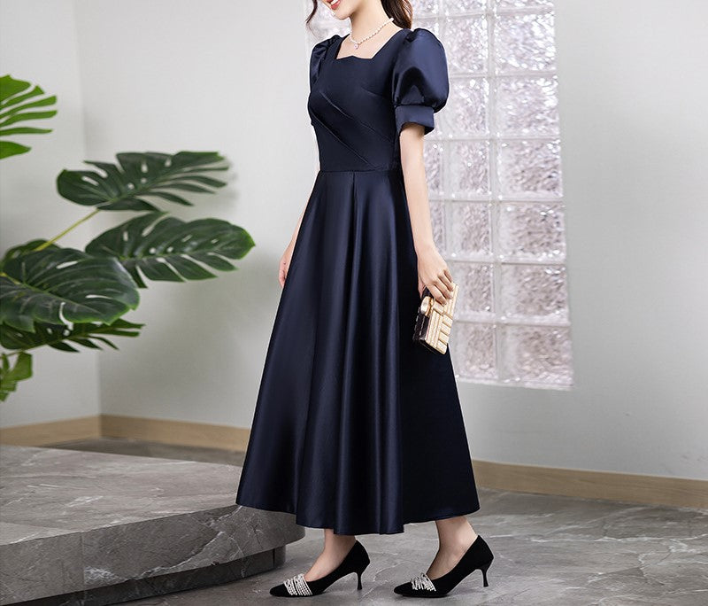 New French Evening Dress for Women – Elegant Banquet Party Gown, Temperament Host Outfit, Daily Chic Wear