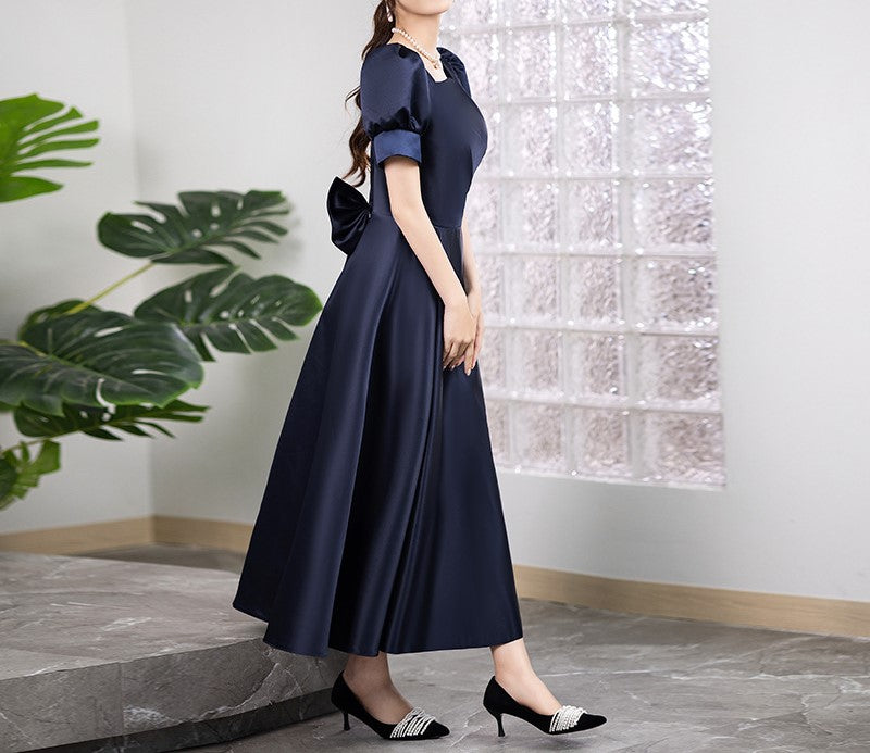 New French Evening Dress for Women – Elegant Banquet Party Gown, Temperament Host Outfit, Daily Chic Wear