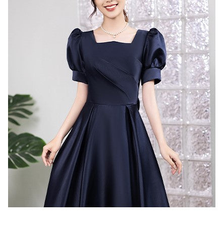 New French Evening Dress for Women – Elegant Banquet Party Gown, Temperament Host Outfit, Daily Chic Wear