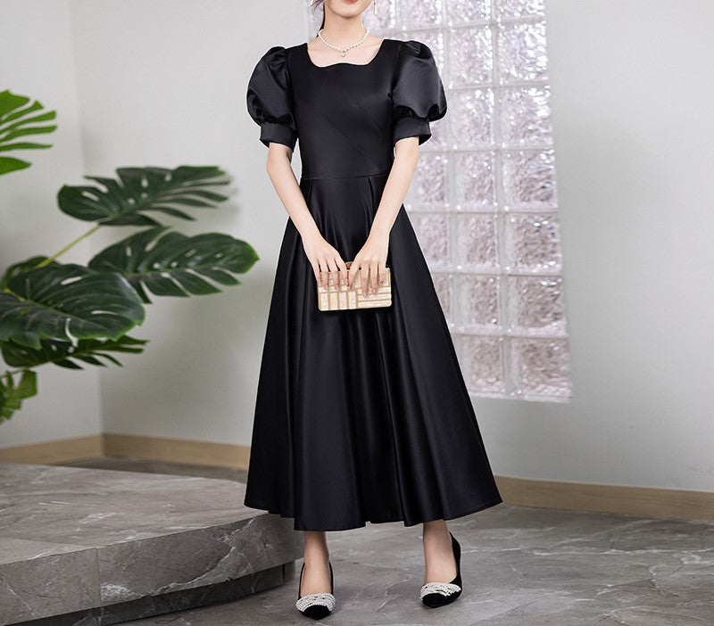 New French Evening Dress for Women – Elegant Banquet Party Gown, Temperament Host Outfit, Daily Chic Wear