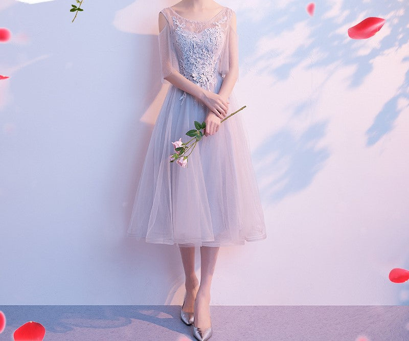 New Summer Sisters Bridesmaid Dresses – Long Gray Slim-Fit Evening Gown with Long Sleeves for Banquets & Weddings