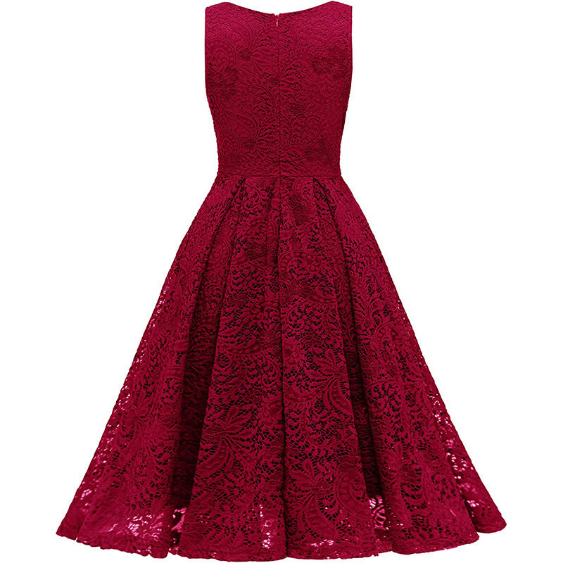 Elegant V-Neck Lace Embroidered Long Evening Dress for Women – Birthday Party Gown