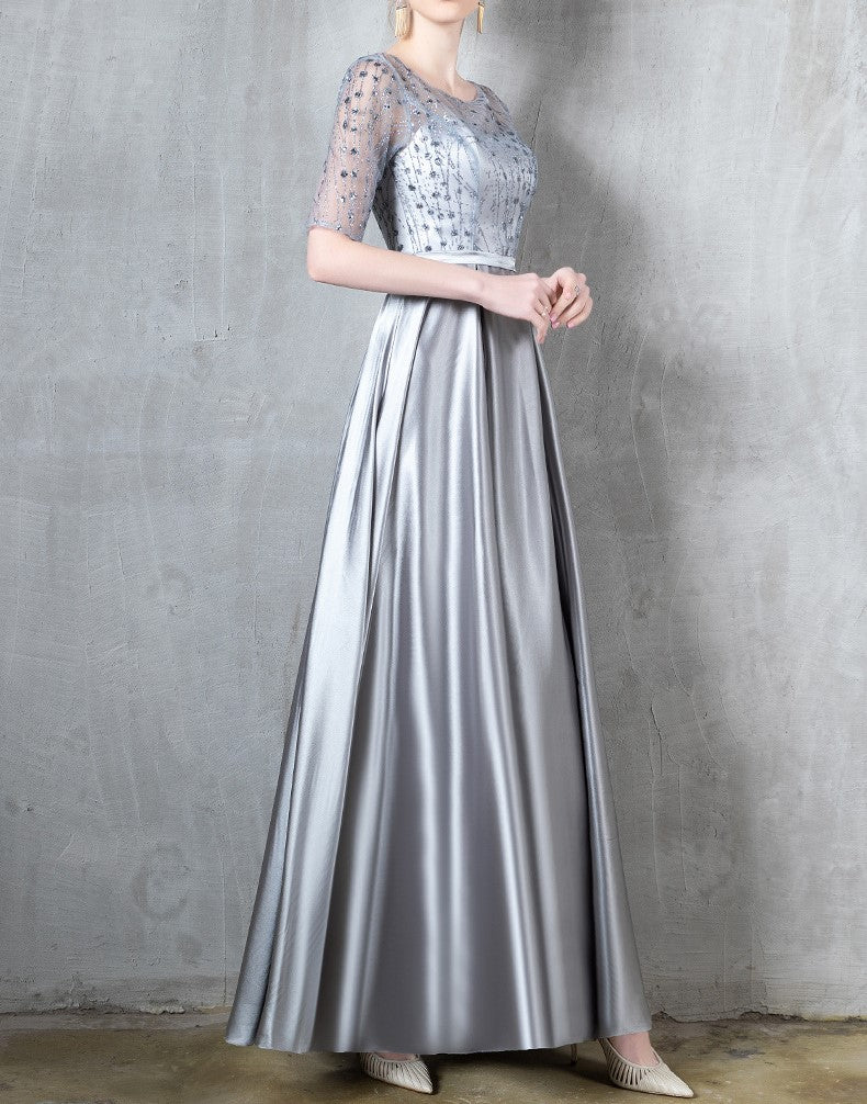 2025 New Gold Evening Dress for Women – Elegant Solo Performance Gown for Art Exams, Banquets, Hosting, and Chorus Stage Events