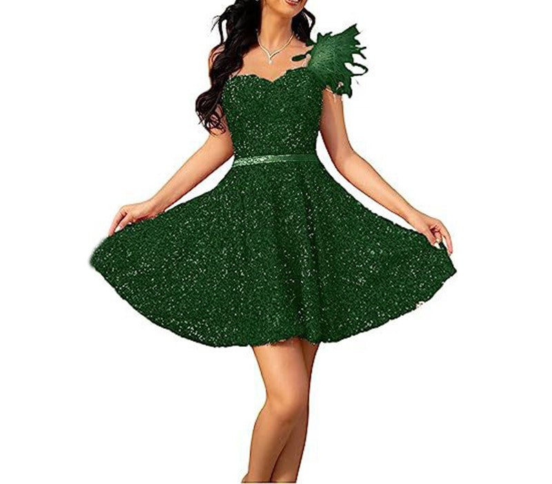 2025 New Sequin Evening Suspender Dress – Elegant Women’s Party Gown | Sparkly Formal Maxi Dress
