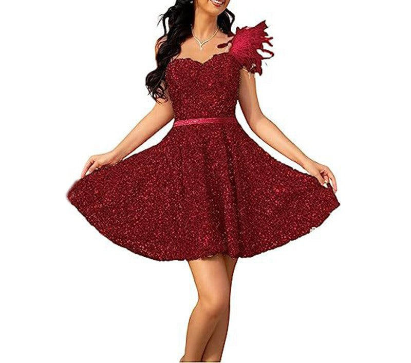 2025 New Sequin Evening Suspender Dress – Elegant Women’s Party Gown | Sparkly Formal Maxi Dress