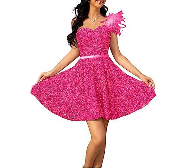 2025 New Sequin Evening Suspender Dress – Elegant Women’s Party Gown | Sparkly Formal Maxi Dress