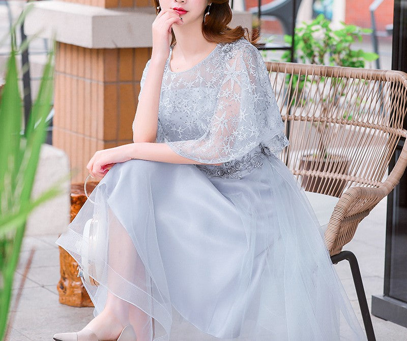 Plus Size Elegant Evening Dress for Women – Slimming High-End Gown for Engagement, Banquet, Bridesmaid, Art Exam | Fat MM Formal