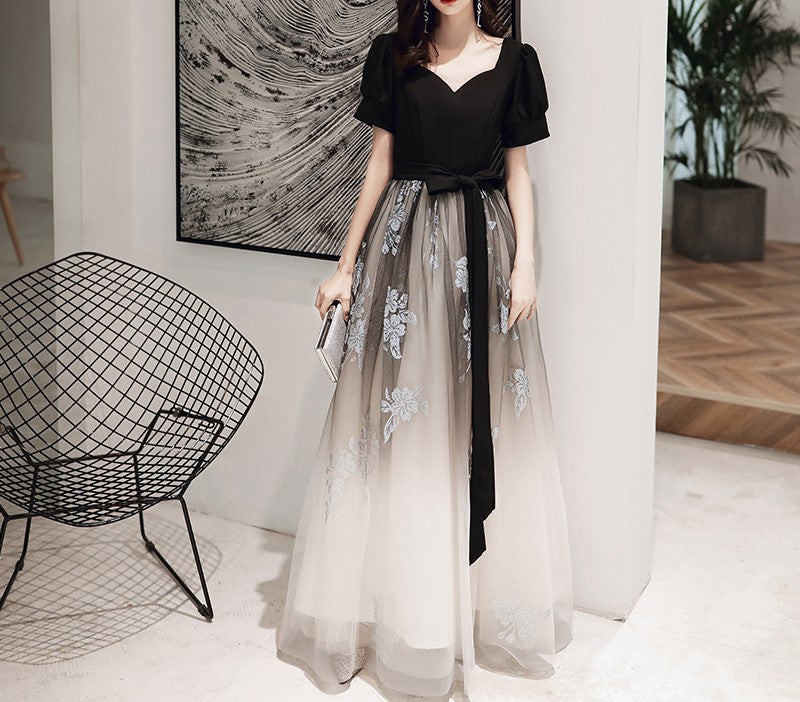 New Style Women's Black Evening Dress – Light Luxury Niche Design for Banquets, Everyday Elegance, Piano Performances