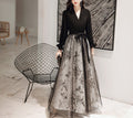 New Style Women's Black Evening Dress – Light Luxury Niche Design for Banquets, Everyday Elegance, Piano Performances
