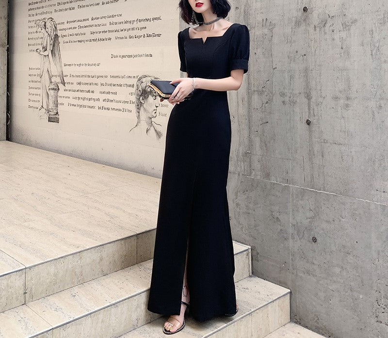 New Black Evening Dress for Women – Elegant Long Gown for Banquets, Annual Meetings, and Celebrity Events