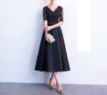 Elegant Black Small Evening Dress – Women's Banquet, Formal, Birthday, Host & Daily Wear Skirt