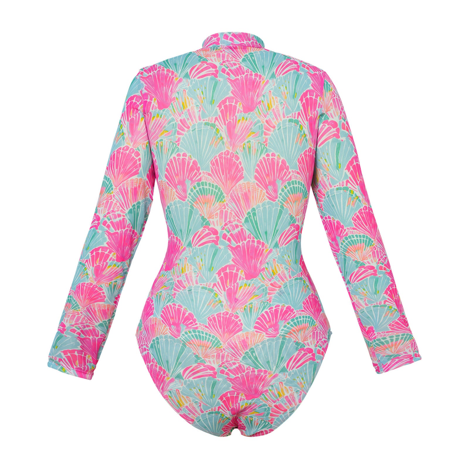 Women's Long Sleeve Zipper One-Piece Swimsuit