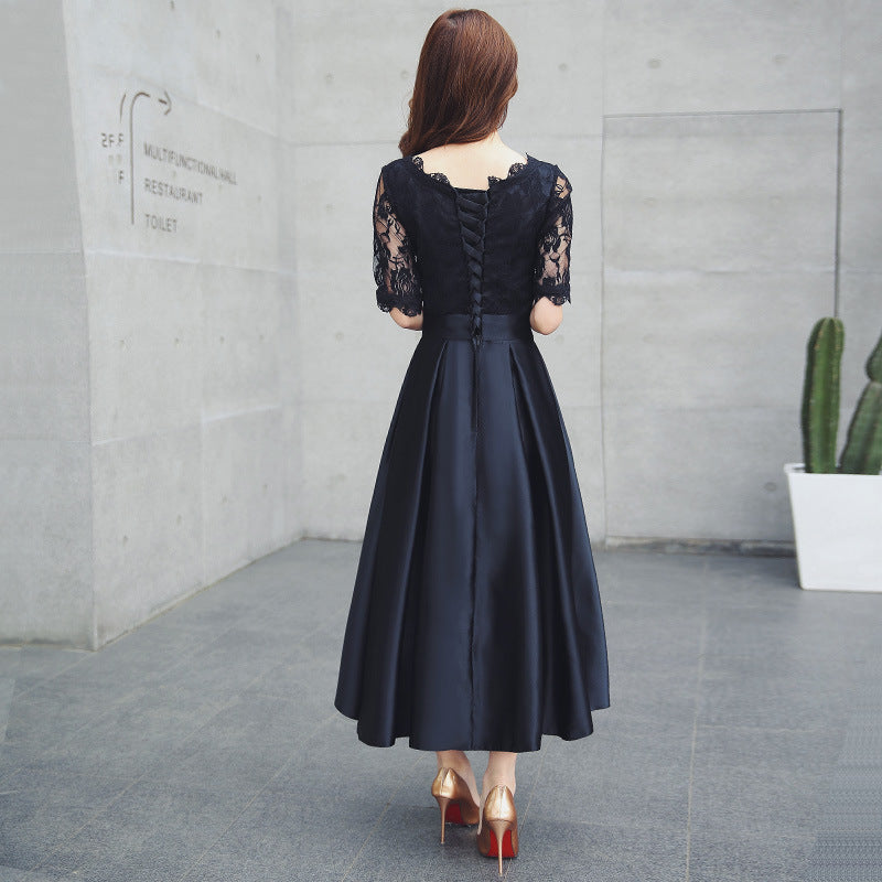 Elegant Black Small Evening Dress – Women's Banquet, Formal, Birthday, Host & Daily Wear Skirt