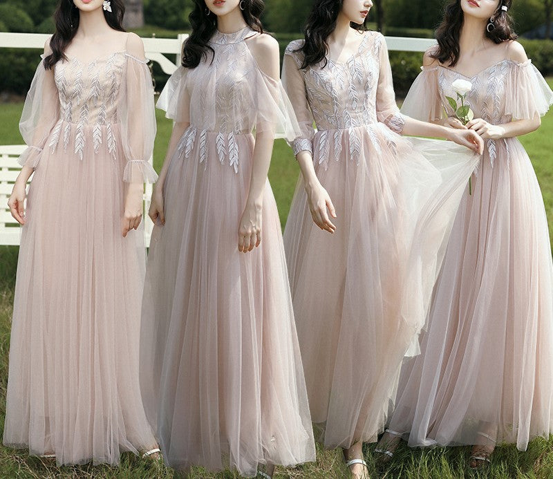 Elegant Long Bridesmaid Dress 2025 New Autumn Wedding Gown – Slim Fit, Stylish Dress for Sister Group & Girlfriends
