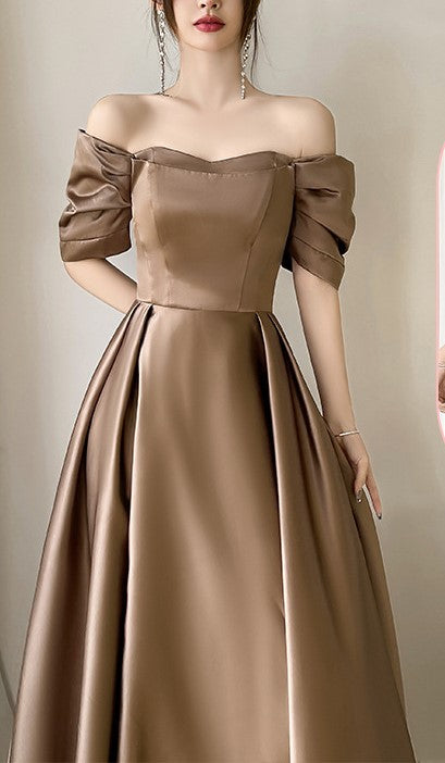 Summer Satin Bridesmaid Dress – Elegant Long Gown for Wedding, Banquet, Evening Party, Sisterhood Annual Meeting