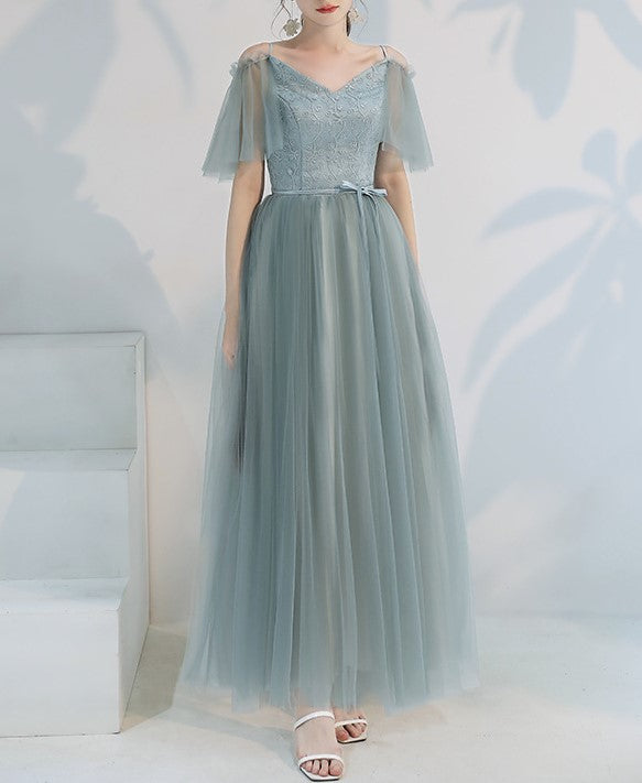 New Summer Gray Bridesmaid Dress – Fairy Temperament Slim Fit Midi Dress for Women