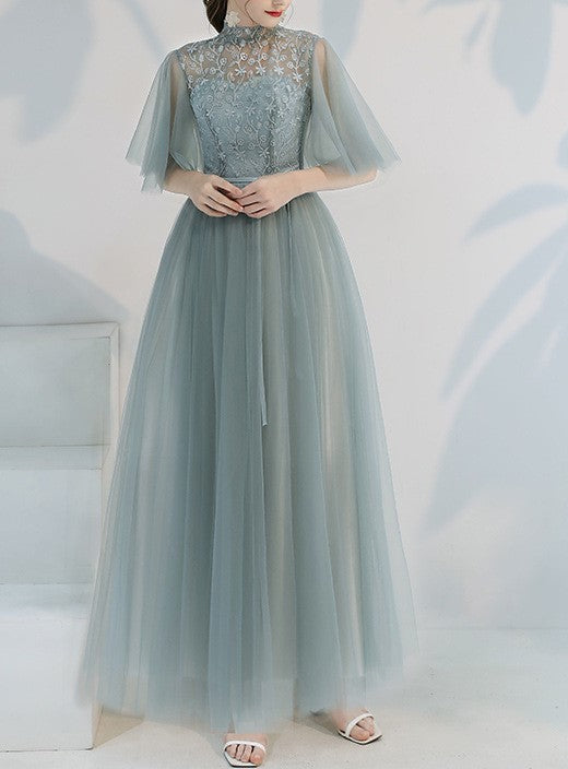 New Summer Gray Bridesmaid Dress – Fairy Temperament Slim Fit Midi Dress for Women