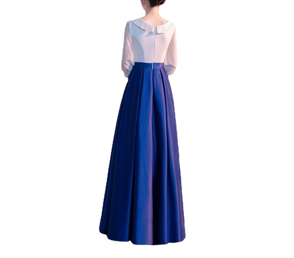 Women's Long Skirt College Style Choir Dress – Elegant Grand Chorus Performance Costume for Recitation & Stage Competitions
