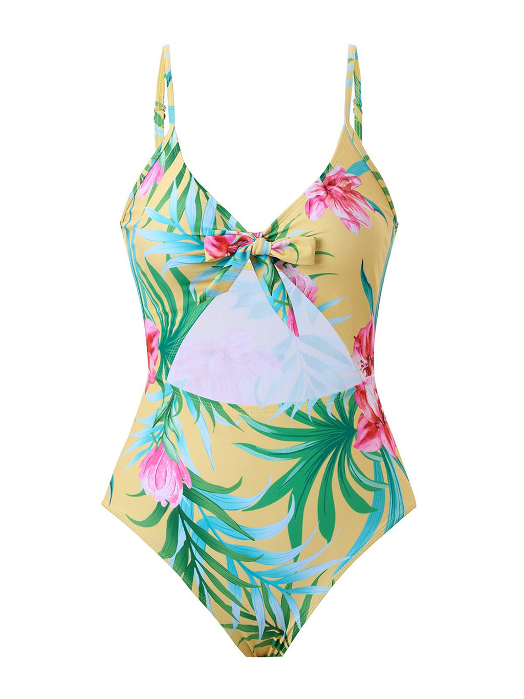 Women's One-Piece Swimsuit - Elegant Open-Back Design, Stretchy & Comfortable