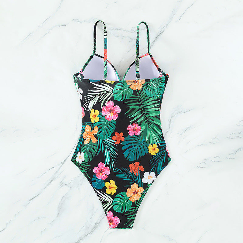 Women's Printed Slim One-Piece Swimsuit