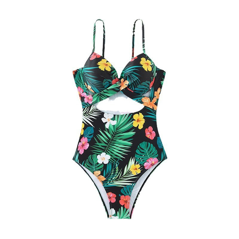 Women's Printed Slim One-Piece Swimsuit