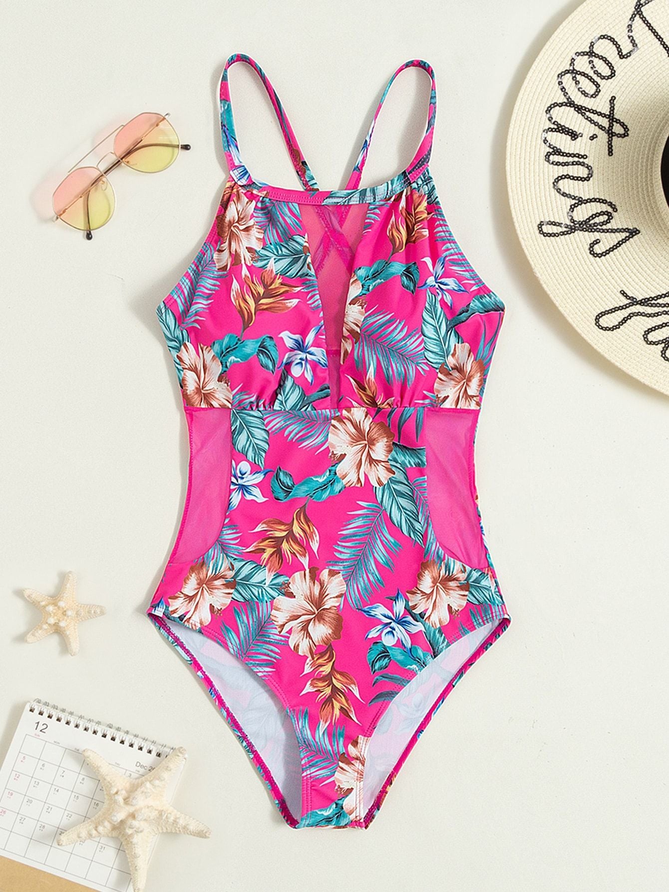 Women's One-Piece Floral Swimsuit (2)