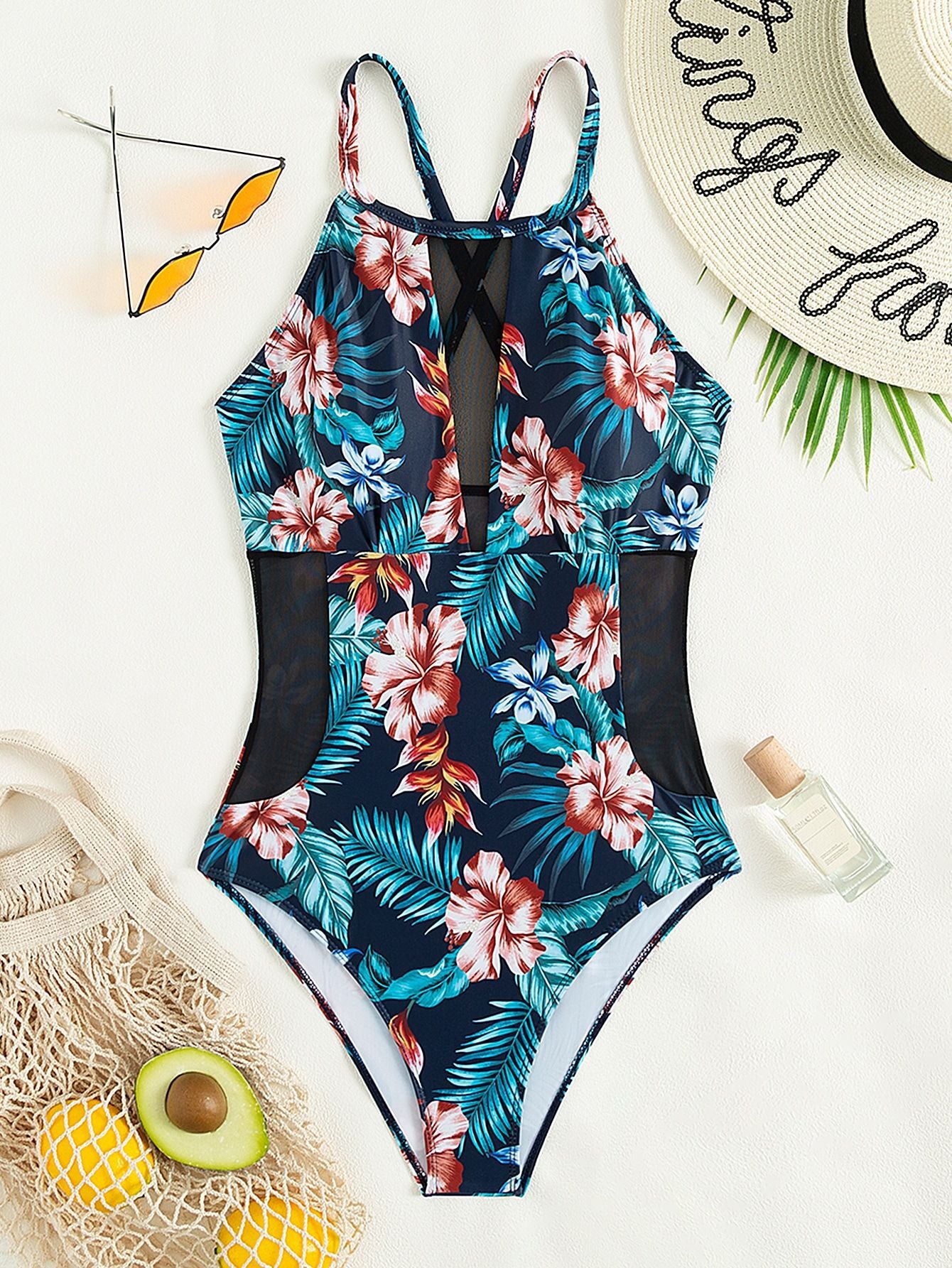 Women's One-Piece Floral Swimsuit (2)