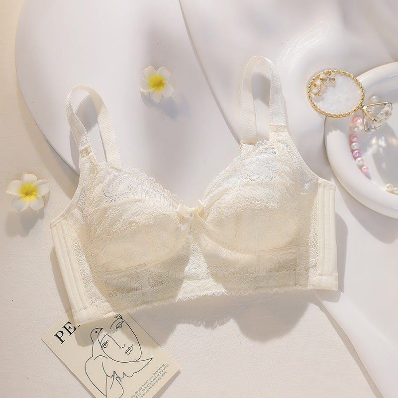 Ultra-Thin Lace Bra with Paper Cups – Supportive Lightweight Bra for Large Breasts