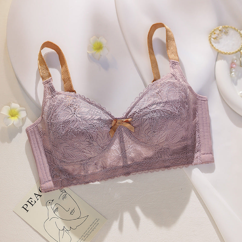Ultra-Thin Lace Bra with Paper Cups – Supportive Lightweight Bra for Large Breasts