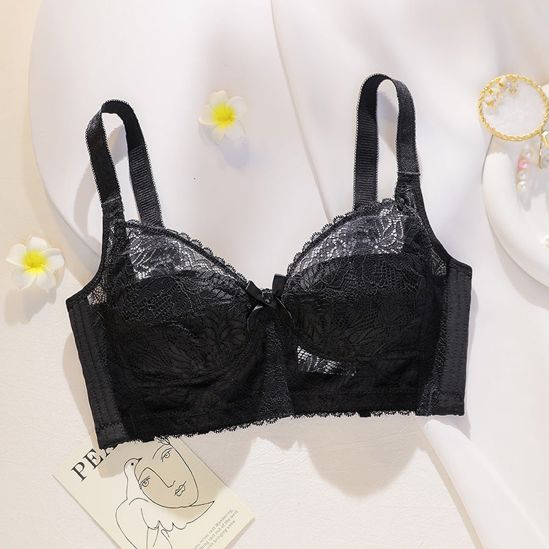 Ultra-Thin Lace Bra with Paper Cups – Supportive Lightweight Bra for Large Breasts
