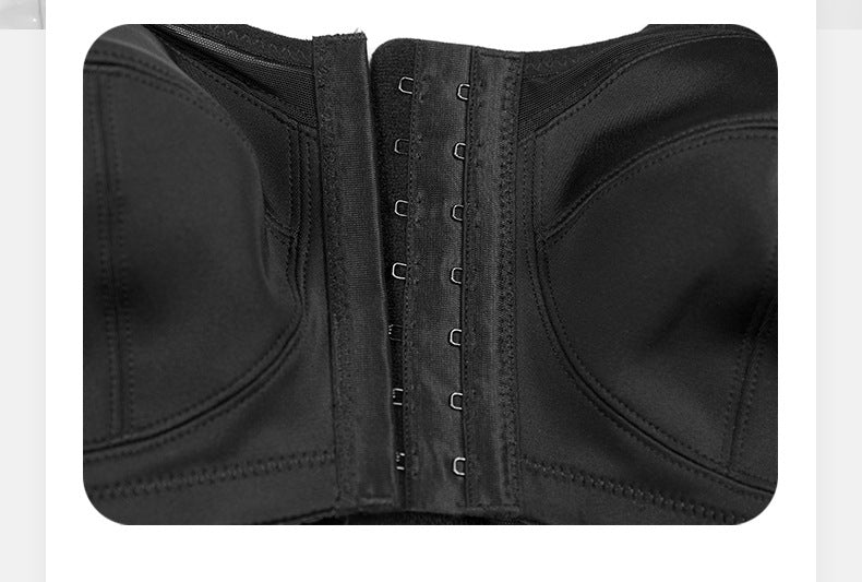 Women's Lace Front Buckle Bra – Ultra-Thin Large Cup Plus Size Comfort Lingerie