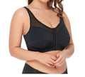 Women's Lace Front Buckle Bra – Ultra-Thin Large Cup Plus Size Comfort Lingerie