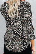 Women Tremendous V-Neck Long Sleeve Flower Printed Casual Loose Thin Awesome Breathable Shirt