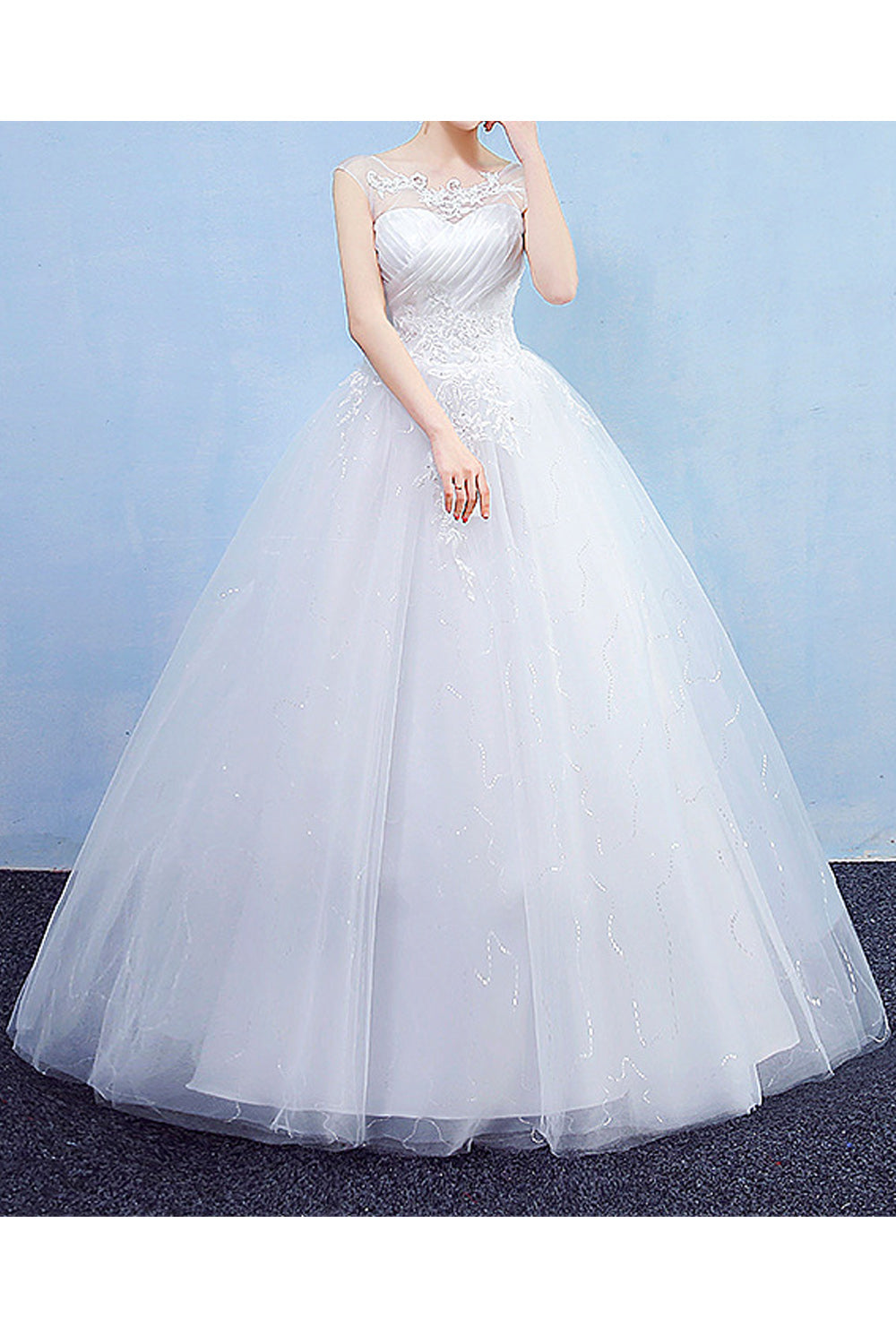 Women Lace Embroidered Solid Colored Long Length Gown Thin Breathable Dress