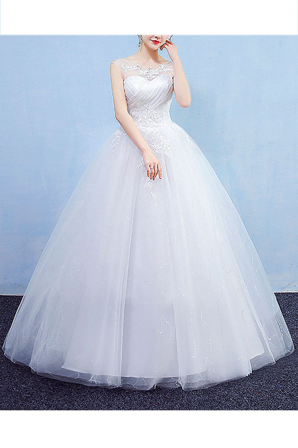 Women Lace Embroidered Solid Colored Long Length Gown Thin Breathable Dress